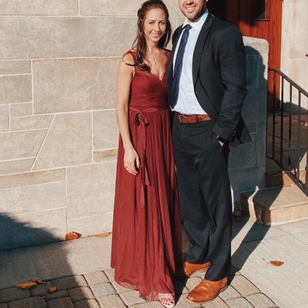 BHLDN Fleur Maxi dress in Bordeaux
